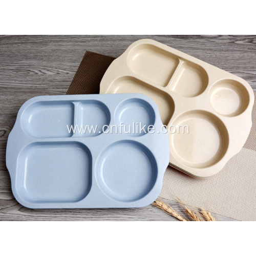 Wheat Straw Divided Plates for Healthy Eating